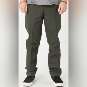 Dickies Skateboarding Slim Fit Pant, Olive Green, sz 26”x30”